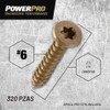 Power Pro 116822 - Tornillos multimateriales de cabeza plana, #6