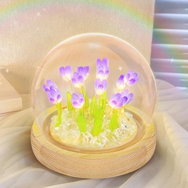 Tulip Lamp, DIY Tulip Night Light, Solke Tulip Lamp, Tulip DIY Light with 20 Tulips, LED Tulips Sleeping Table Lamp for Bedroom, Living Room, Desktop, Home Decoration