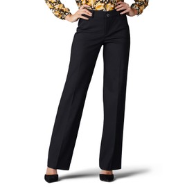 Lee Women's Ultra Lux Comfort with Flex Motion Trouser Pant Black 8 Long