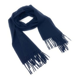 50% Cashmere 50% Wool Unisex Winter Scarf - Navy Blue
