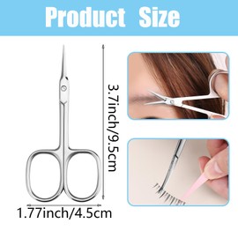 Stainless Steel Cuticle Nail Scissors, Sharp Dead Skin Scissors, Manicure Small Pointed Beauty Cuticle Cutter, for Trimming Eyebrows, Nose Hair, Finger & Toe Nail Care