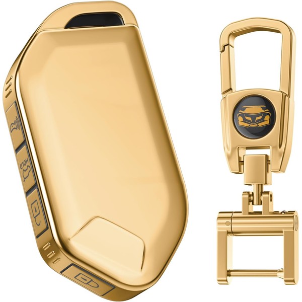 QfungYe for Kia Key Fob Cover with Keychain.No Screws Required