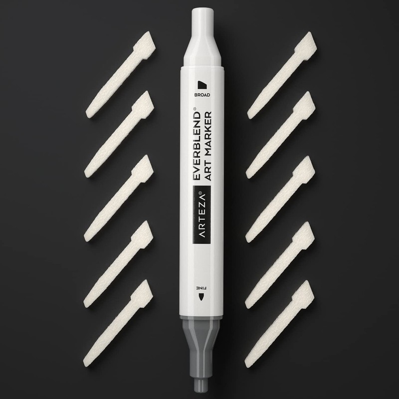 ARTEZA Marker Tip Pack, 10 Broad Chisel Nibs, Marker Nib