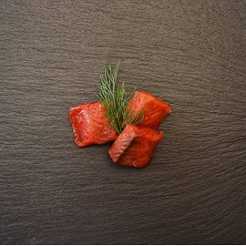 Smoked Sockeye Salmon Nuggets Wild Caught with Maple Syrup From the Canadian Pacific Coast Smoke Candy Salmon(1 Lbs)