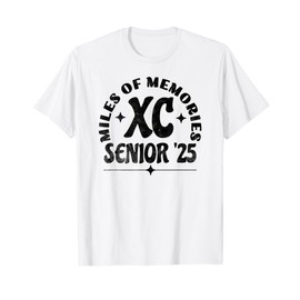 Senior 2025 Cross Country Miles of Memories Distressed T-Shirt