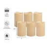 LumaBase Battery Operated LED Pillar Candles - Set of 6