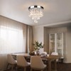 CRYSTOP Modern Mini Chandelier Light Fixture 3-Lights 60W Round Flush