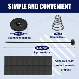 povtii Fan Mounting Kit, Vehicle Electric Radiator Fan Plastic Tie Strap, Complete Installation Kit Zip-Tie Strap for Electric Cooling Fan & Transmission Cooler, Car Accessories (2 PCS)