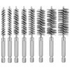 8 Pcs Metal Bore Wire Drill Brush Wire Brush Set