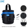 JJC Deluxe Objektiv Tasche mit 1 x Umhängeband, Wasserabweisend, Schwarz,