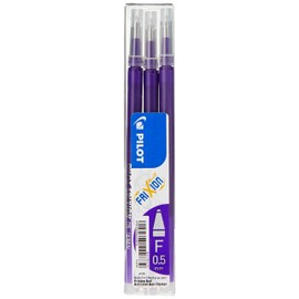 Pilot Refills for Frixion Clicker Rollerball 0.5 mm (Pack of 3) - Violet