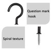 xiaozhenjida 30 Pcs Black Vinyl Coated Hook Hooks Question Mark