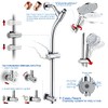 7.5" Rotatable Dual Shower Head with Handheld Combo, Kids Friendly