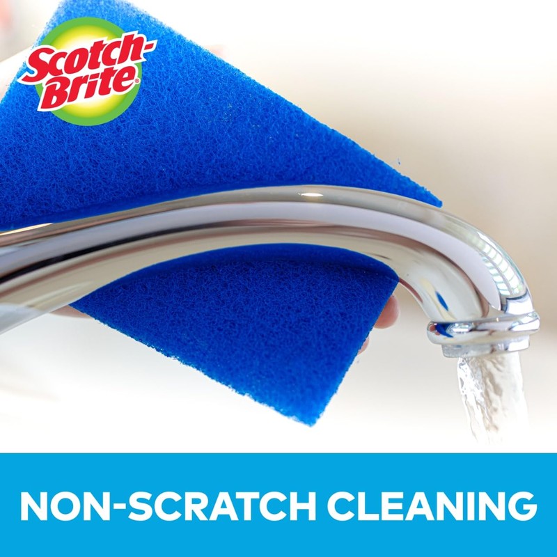 Scotch-Brite Zero Scratch Scouring Pad, Effective + Gentle Dish Scrubber