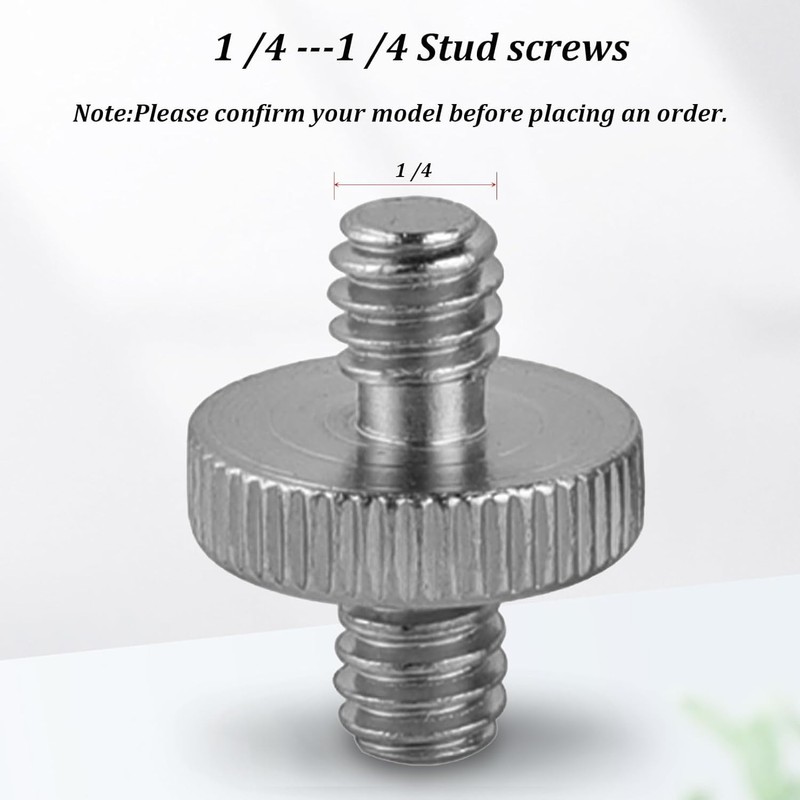 2Pcs 1/4" to 1/4" Male Threaded, Screw Adapter, Double Head
