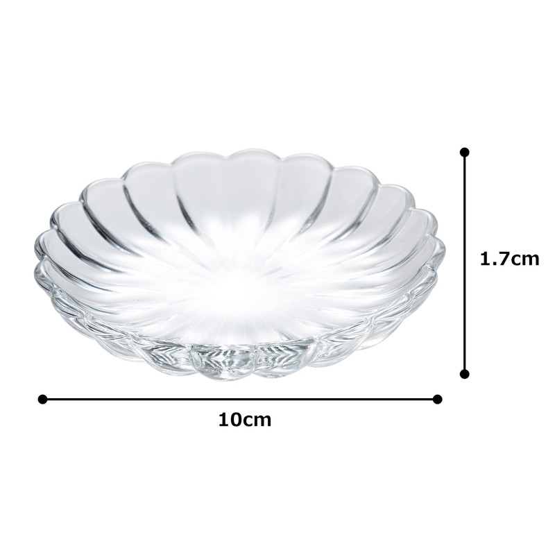 Mizusaki Glass MKG-214110 Plate, Small Plate, Approx. 3.9 inches (10