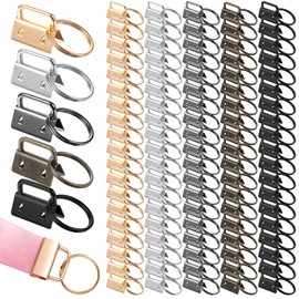 100 PCS Key Fob Hardware, 1 Inch Keychain Hardware with Ring Bulk