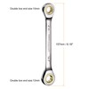 HARFINGTON Double Box End Ratcheting Wrench Spanner, 10X12mm 72 Teeth