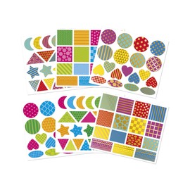 Janod J09194 Janod-150 Large Gummy Bears Ideal from 18 Months Sticker Geometric Shapes Creative Design Child Learning for Fine Motor Skills and Concentration J09194