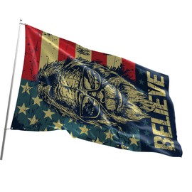 Fun Flags Sasquatch Believe Flag - Durable and Weather Resistant Patriotic Flags, Vibrant Color USA Banner, 3x5 Indoor And Outdoor Flag