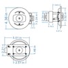 RV Toilet Bathroom Door Lock with 2 Key for Caravan