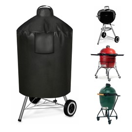 Grill Cover for Large Green Egg, Outdoor Cover with Durable & Water Resistant Fabric Premium Ceramic Grill Cover (Black, X-Large)