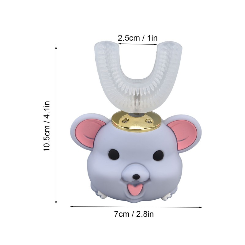 Mouth Electric Toothbrush U Shaped Toothbrush USB Charging Cartoon Silicone