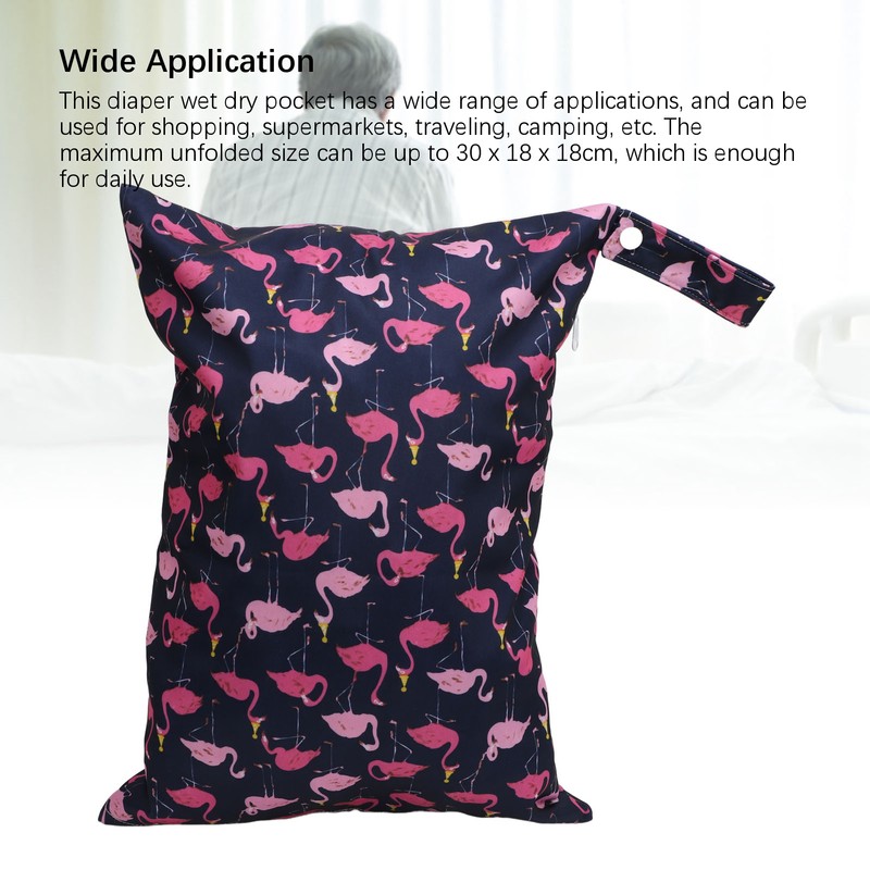 Diaper Bag Storage Pouch Waterproof Polyester Reusable Dual Zippers Diaper