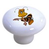 Set of 2 Cartoon Bee Ceramic Cabinet Drawer Knobs