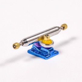 RACOFSB Fingerboard Trucks with Upgraded Urethane Bushings and Pivot Cup,34mm 32mm Width,Normal Kingpin (Blue, 32mm), FT102