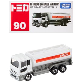 Takara Tomy Tomica No. 90 UD Trucks Quon Eneos Tank Truck (Box) Mini Car, Car, Toy, For Ages 3 and Up, Boxed, Toy Safety Standards Passed, ST Mark Certification, TOMICA TAKARA TOMY