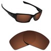 Alphax Dark Brown Polarized Replacement Lenses for Oakley Fives Squared