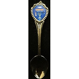 Artist Unknown Oregon (OR) Souvenir Spoon - 3.5" Shield-shaped, Silver Plated Zinc Alloy - 1 Piece