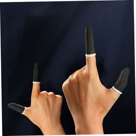 GRIRIW 10pcs Enhance Your Gaming Sweat Finger Cots Gaming Finger Sleeves Touchscreen Gloves