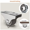 Chegulu 1" Mini Low Profile Fixed Plate Casters, TPR Furniture
