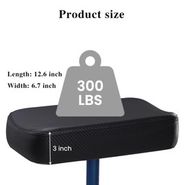 Replacement Part for Knee Walker, Knee Scooter Cushion for Comfortable Knee Walker Cushion Cover Padded Scooter, Medical Foam Cushion Seat Black(14x6.2)