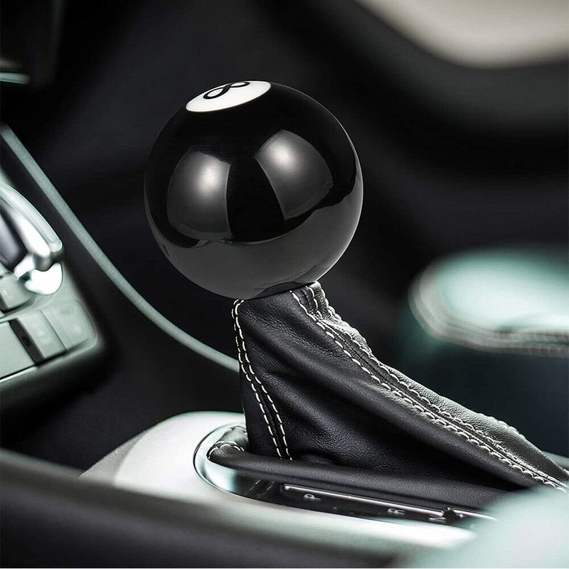 AIMALL Black 8-Ball Car Gear Shift Knob Universal Manual Shifter