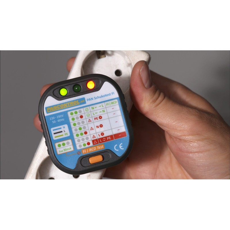 Pancontrol PAN Socket Tester FI, Socket Tester + 30mA FI