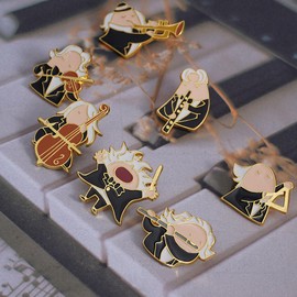 Flute Enamel Pin Flute Brooch for Birthday Gifts Concert Memorabilia Badge Collection