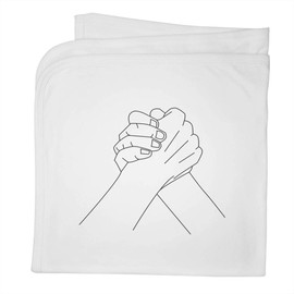 Azeeda 'Holding Hands' Cotton Baby Blanket/Shawl (BY00044944)