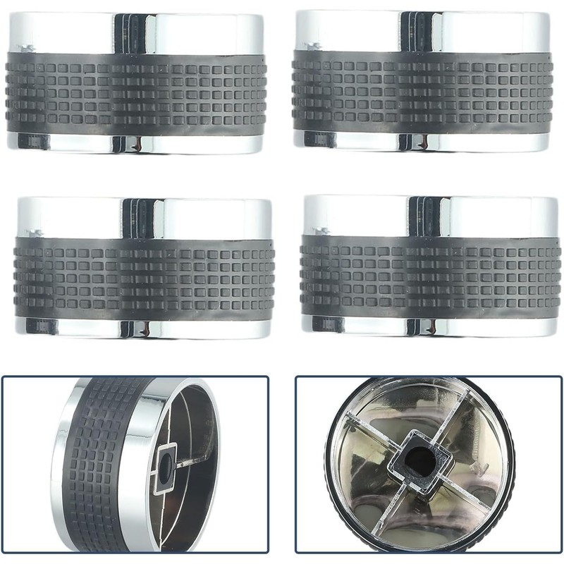 Lexziuo 4PCS Outdoor BBQ Control Knobs Replacement - Durable Heat-Resistant