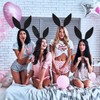 FRCOLOR Bunny Ears Headband Black Rabbit Ear Hair Hoop Bunny
