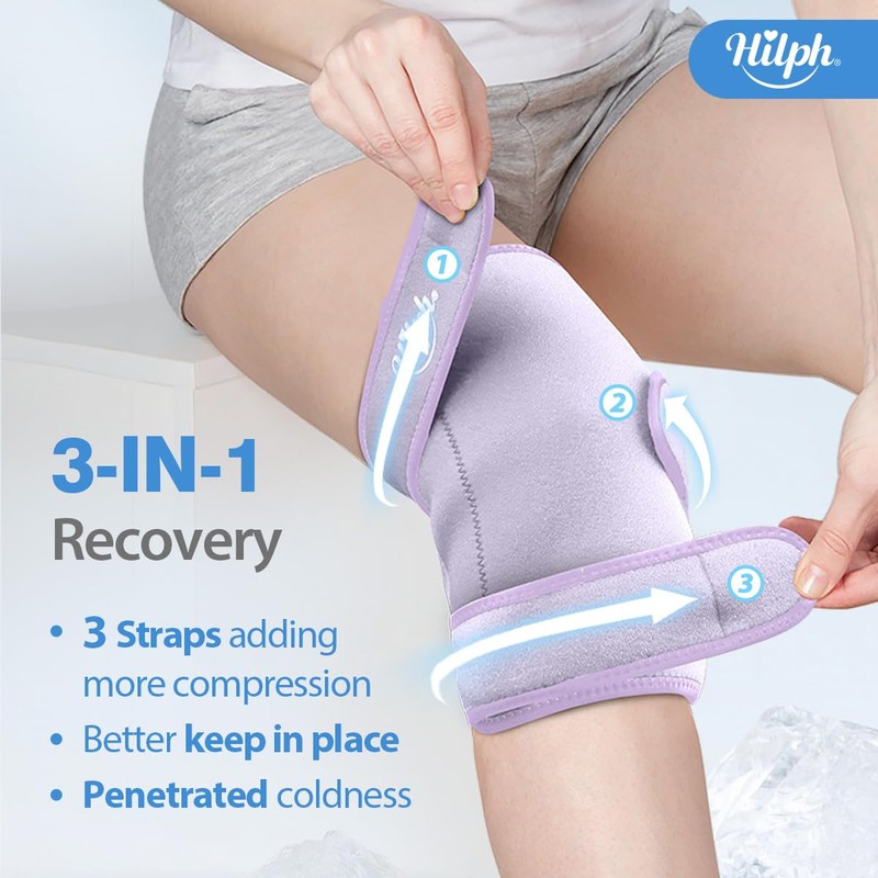 Hilph Knee Ice Pack Wrap, Reusable Ice Pack for Knee