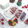 Christmas Fake Nails Medium Almond Press on Nails Xmas Snowflakes
