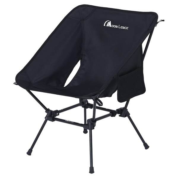 MOON LENCE Ultralight Folding Camping Chair, The 3rd Generation Backpacking Chair, Compact & Portable, 400 lbs, Heavy Duty for Hiking Beach with 2 Side Pockets