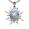 ONEFINITY Sun Necklace 925 Sterling Silver Labradorite Pendant Sun Jewelry