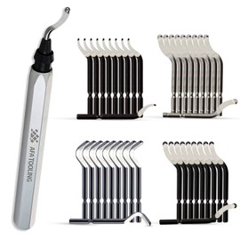 AFA Tooling - Deburring Tool with 40 Extra High Speed Steel Blades - Works on Metal, Resin, PVC Pipes, Copper, Plastic and 3D Printed Edges - Plumbing & 3D Printing Burr Removal Reamer Tool