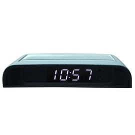 Solar Digital Clock for Car,Automotive Stick On Clock High Precision Car Electronics Interior Decorations for Vehicles,Glow in The Dark Electronic Clocks (White)