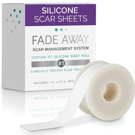Fade Away Fade Away Scars - El Rollo De Láminas De Silicona Original Para Cicatrices- Tamaño Personalizado Grado Médico- Hojas De Silicona Efectivas P