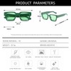 WDZAYXC Vintage Rectangular Sunglasses for Women Men Chunky Rectangle Sunglasses